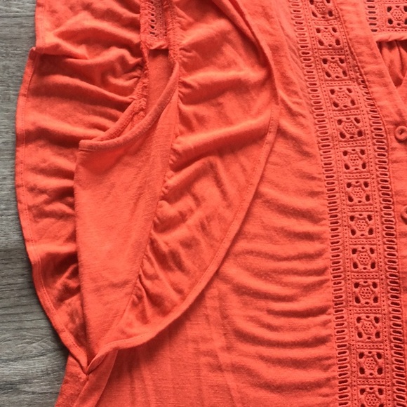 Maeve - Kailana Flutter Sleeve Top - Coral - Picture 7 of 9